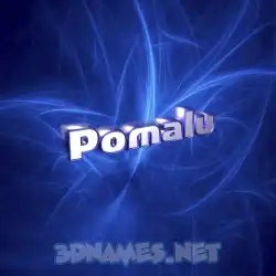 pomalu in Plasma style - 3D name wallpaper