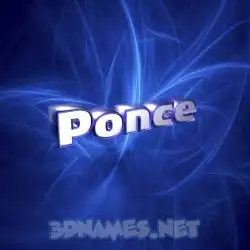 ponce in Plasma style - 3D name wallpaper