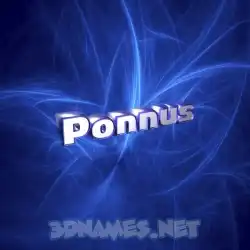 ponnus in Plasma style - 3D name wallpaper