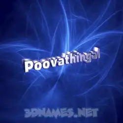 poovathingal in Plasma style - 3D name wallpaper