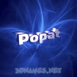 popat in Plasma style - 3D name wallpaper