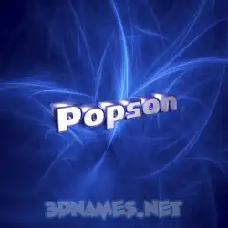 popson in Plasma style - 3D name wallpaper