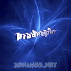 pradeepkr in Plasma style - 3D name wallpaper