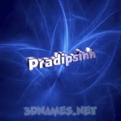 pradipsinh in Plasma style - 3D name wallpaper