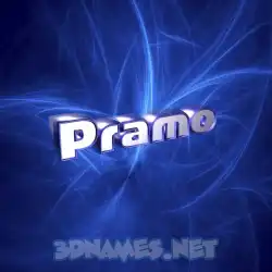 pramo in Plasma style - 3D name wallpaper