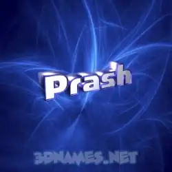 prash in Plasma style - 3D name wallpaper