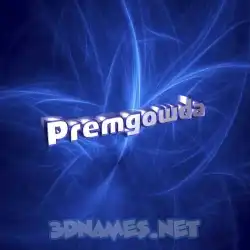 premgowda in Plasma style - 3D name wallpaper