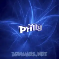 prilly in Plasma style - 3D name wallpaper