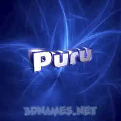 puru in Plasma style - 3D name wallpaper