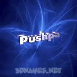 pushpa in Plasma style - 3D name wallpaper