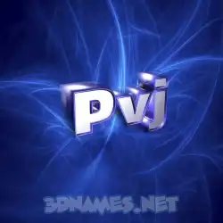 pvj in Plasma style - 3D name wallpaper