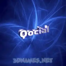 qocial in Plasma style - 3D name wallpaper