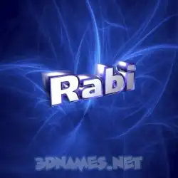 rabi in Plasma style - 3D name wallpaper
