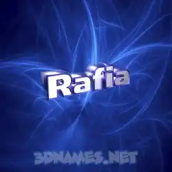 rafia in Plasma style - 3D name wallpaper