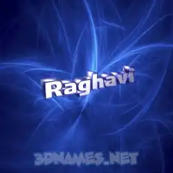 raghavi in Plasma style - 3D name wallpaper