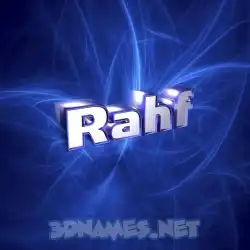 rahf in Plasma style - 3D name wallpaper