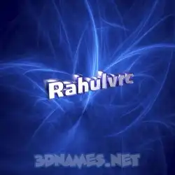 rahulvrc in Plasma style - 3D name wallpaper