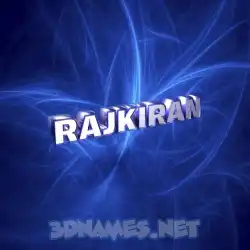 rajkiran in Plasma style - 3D name wallpaper