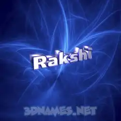 rakshi in Plasma style - 3D name wallpaper