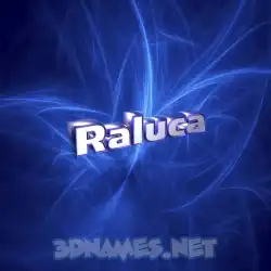 raluca in Plasma style - 3D name wallpaper