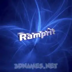 ramprit in Plasma style - 3D name wallpaper