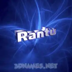 rantu in Plasma style - 3D name wallpaper