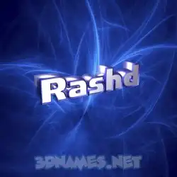 rashd in Plasma style - 3D name wallpaper