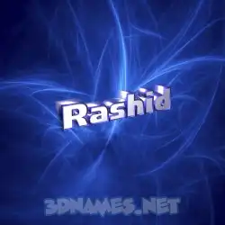 rashid in Plasma style - 3D name wallpaper