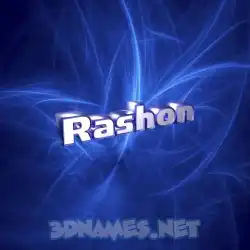 rashon in Plasma style - 3D name wallpaper