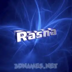 rasna in Plasma style - 3D name wallpaper