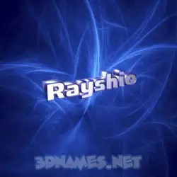 rayshio in Plasma style - 3D name wallpaper