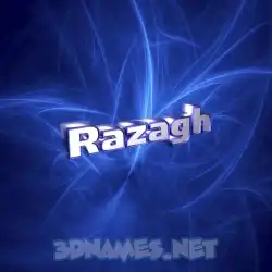 razagh in Plasma style - 3D name wallpaper