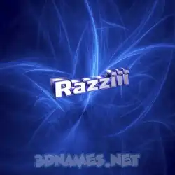 razziii in Plasma style - 3D name wallpaper