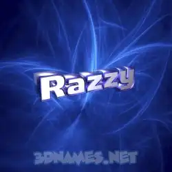 razzy in Plasma style - 3D name wallpaper
