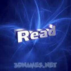 read in Plasma style - 3D name wallpaper