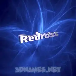 redross in Plasma style - 3D name wallpaper