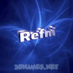 refni in Plasma style - 3D name wallpaper