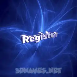 register in Plasma style - 3D name wallpaper