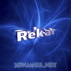 rekar in Plasma style - 3D name wallpaper