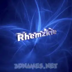 rhemzkie in Plasma style - 3D name wallpaper