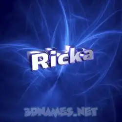 ricka in Plasma style - 3D name wallpaper