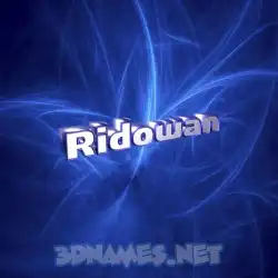 ridowan in Plasma style - 3D name wallpaper