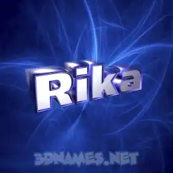 rika in Plasma style - 3D name wallpaper