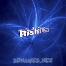 rishita in Plasma style - 3D name wallpaper