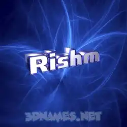 rishm in Plasma style - 3D name wallpaper