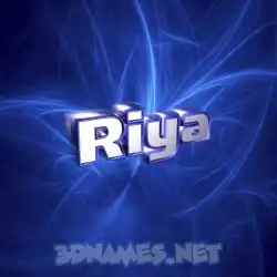 riya in Plasma style - 3D name wallpaper