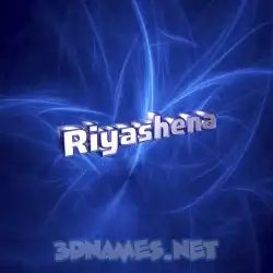 riyashena in Plasma style - 3D name wallpaper