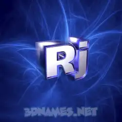 rj in Plasma style - 3D name wallpaper