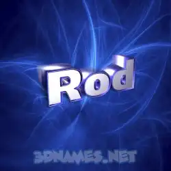 rod in Plasma style - 3D name wallpaper