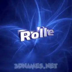 rolle in Plasma style - 3D name wallpaper